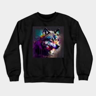 Glitched Wolf Crewneck Sweatshirt